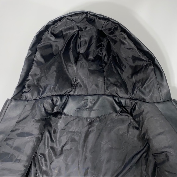 BRAND NEW REAL BLACK LEATHER JACKET MADE IN ITALY - Picture 5 of 8